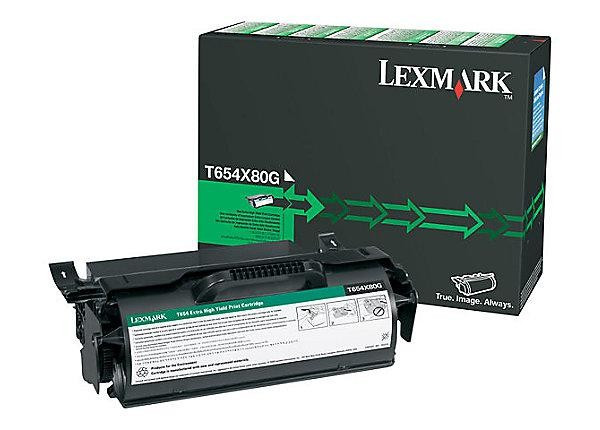 Cartus Toner Original Lexmark T654X80G, Black, 36000 pagini