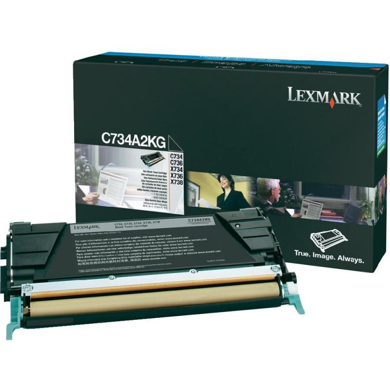 Cartus Toner Original Lexmark C734A2KG, Black, 8000 pagini