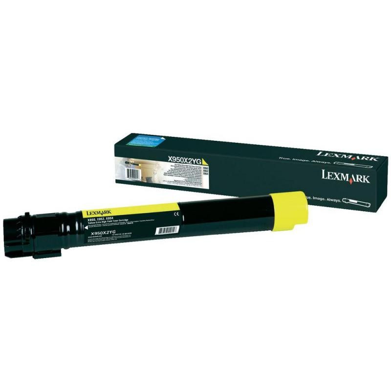 Cartus Toner Original Lexmark X950X2YG, Yellow, 22000 pagini