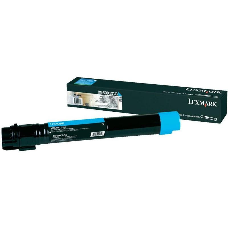 Cartus Toner Original Lexmark X950X2CG, Cyan, 22000 pagini