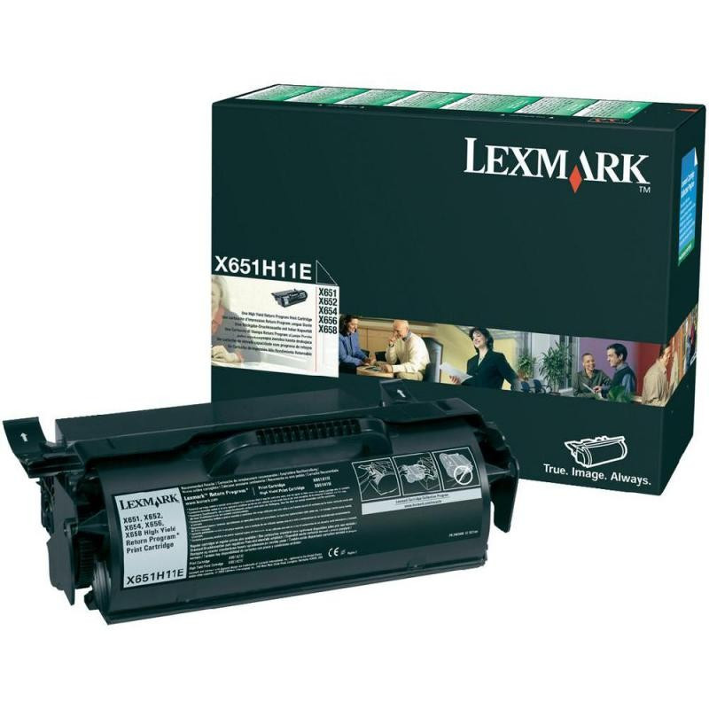 Cartus Toner Original Lexmark X651H11E, Black, 25000 pagini