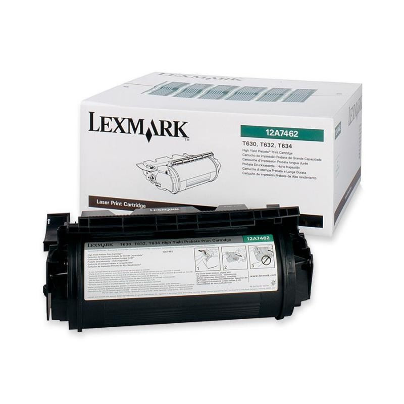 Cartus Toner Original Lexmark 12A7462, Black, 21000 pagini