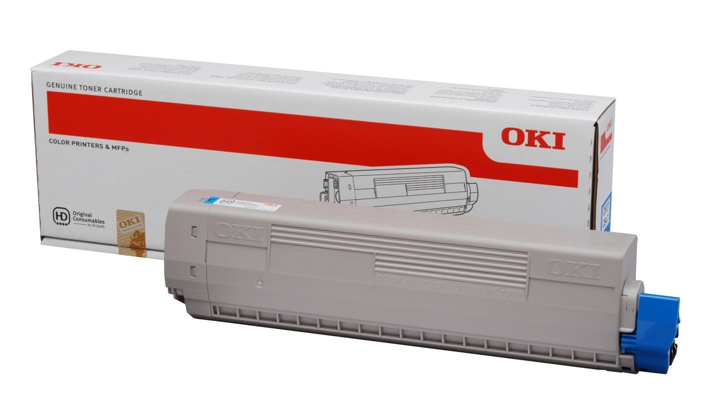 Cartus Toner Original Oki 44844507 Cyan, 10000 pagini