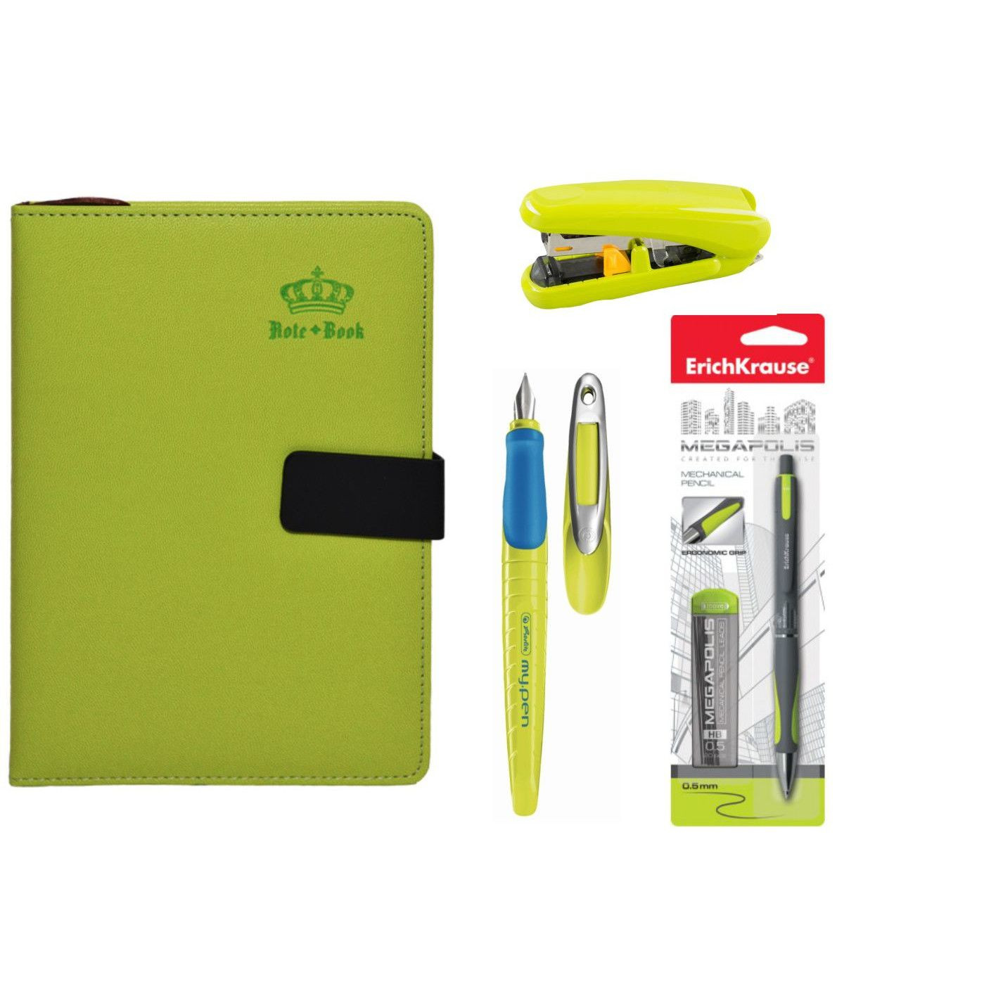 Set Agenda A5 Nedatata nebo 120 File , Stilou Herlitz My.Pen , Creion Mecanic, Finelinere, Capsator