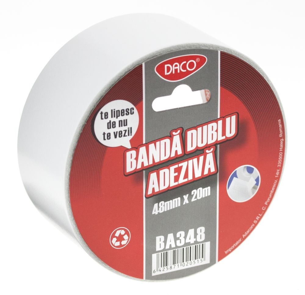 Banda Dublu Adeziva Daco Ba348 48 mm x 20 m