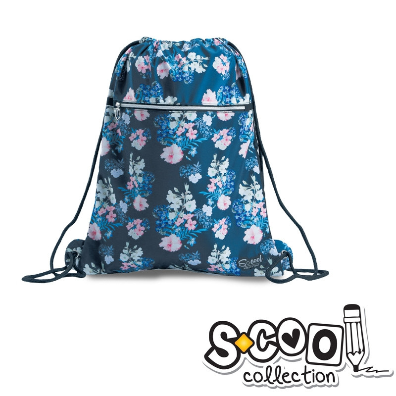 Sac Sport Cu Buzunar, FLOWERS, 47x36cm - S-COOL