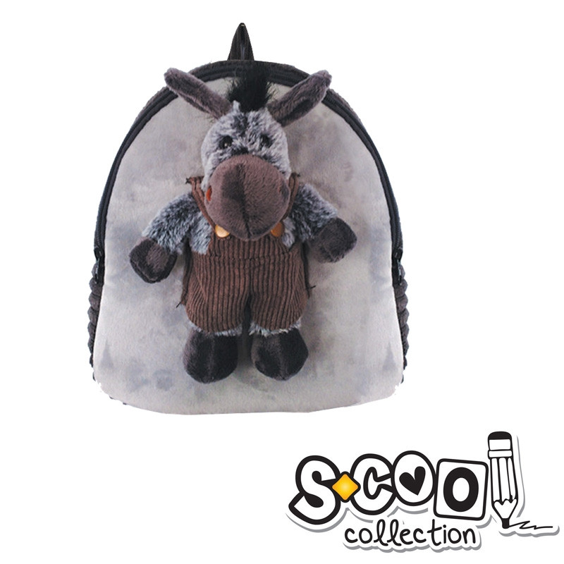 Ghiozdan Gradinita BABY ANIMALS DONKEY, 30x23x8cm - S-COOL