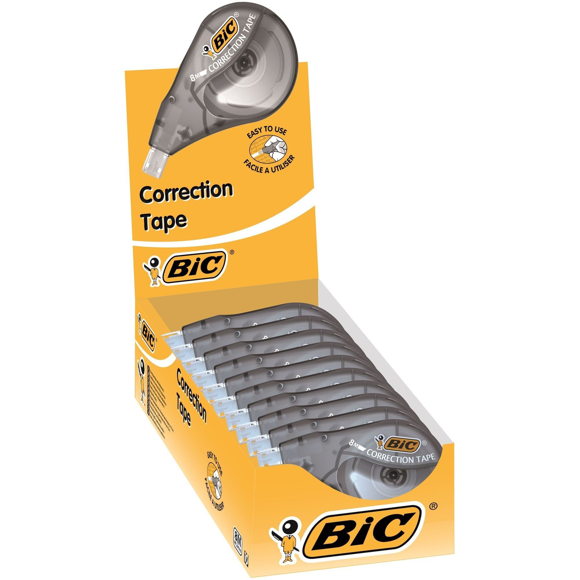 Banda corectoare BIC Micro Tape Twist, 10 buc/cutie