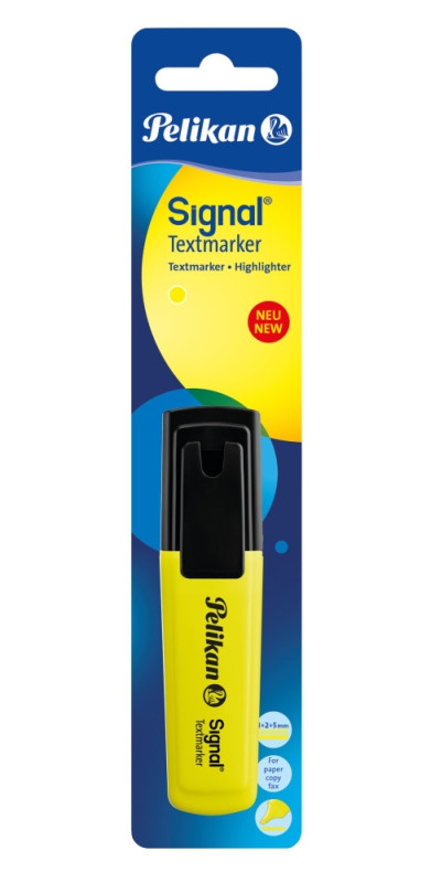 Textmarker Signal, Galben Fluorescent, 1 Buc, Blister Pelikan