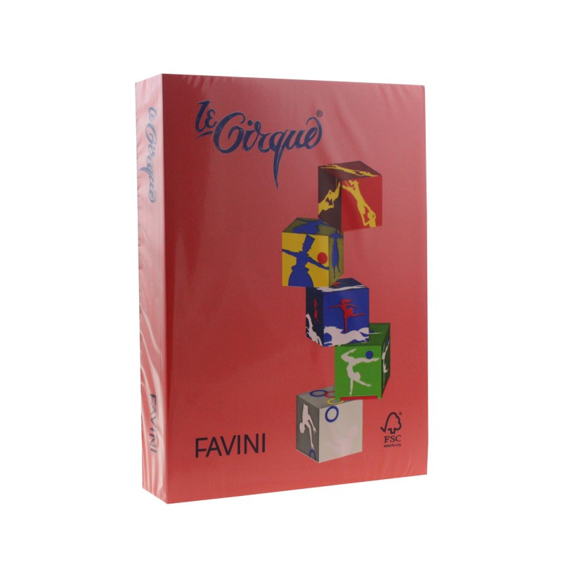 Carton color Favini 209 A4, Rosu, 160G/mp, 250 coli/top