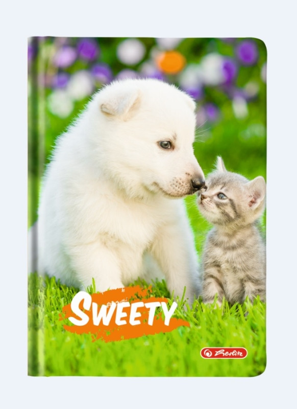 Agenda A6 Nedatata Sweety 352 File, Motiv Puppy And Kitten Herlitz