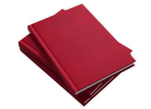 Agenda Datata A5 2021, 352 Pagini, Rosu Herlitz