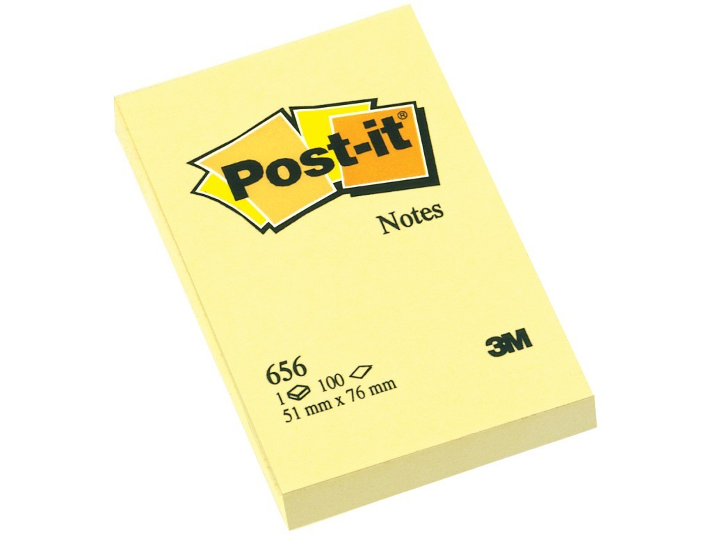 Notes Adeziv Post-It 3M Canary Yellow 51 X 76 Mm 100 File