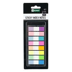 Stick Index Adeziv D.Rect 12X45Mm / 8X20F / Culori Neon
