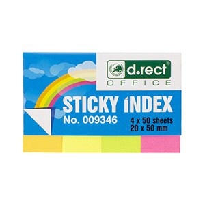 Stick Index Adeziv D.Rect 20X50Mm / 4X50F - Culori Neon