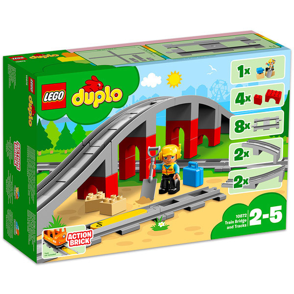 Lego Duplo: Pod Și Șine De Cale Ferată 10872