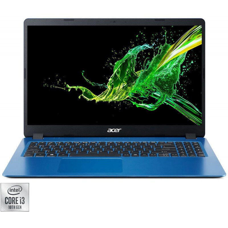 Laptop Acer 15.6\'\' Aspire 3 A315-56, FHD, Intel Core i3-1005G1, 8GB DDR4, 256GB SSD, GMA UHD, Linux, Blue