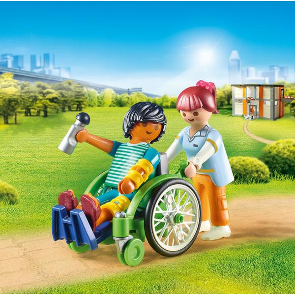 Playmobil: Pacient în scaun cu rotile 70193