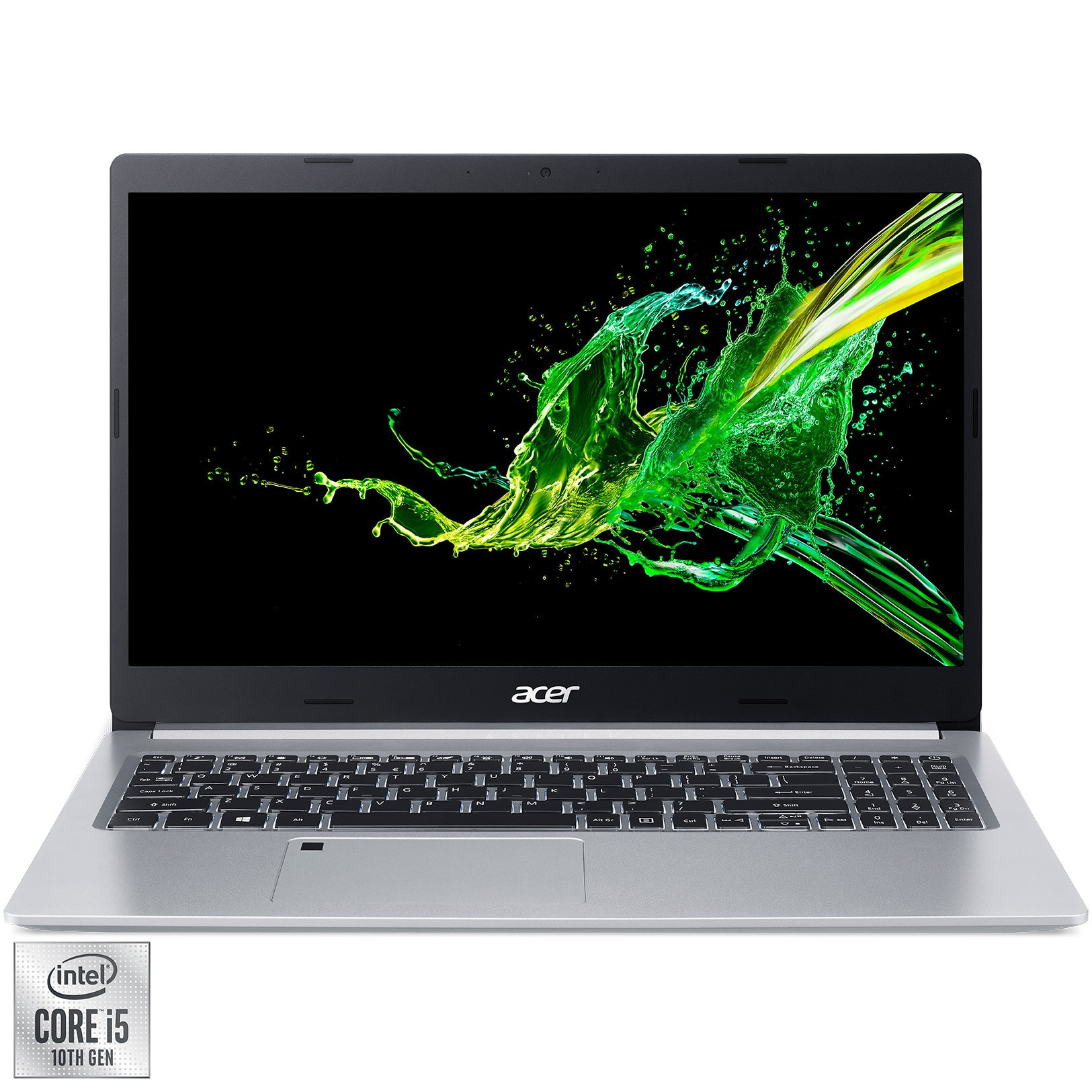 Laptop Acer Aspire 5 A515-55 cu procesor Intel® Core™ i5-1035G1, 3.60 GHz Ice Lake, 15.6", Full HD, 8GB, 256GB SSD, Linux, Silver