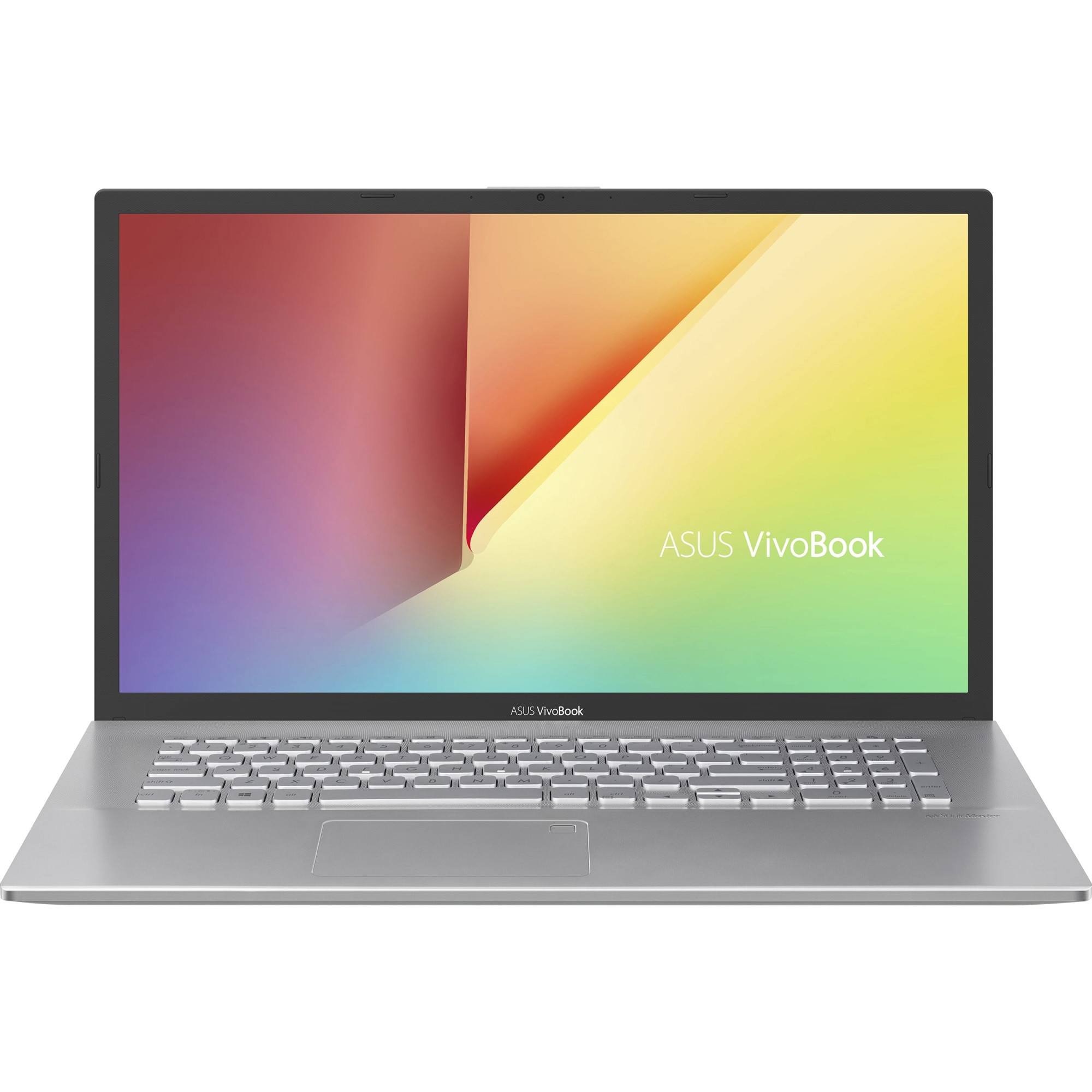 Laptop ASUS VivoBook 17 M712DA cu procesor AMD Ryzen 5 3500U, 3.70 GHz, 17.3", Full HD, 8GB, 512GB SSD, Transparent Silver
