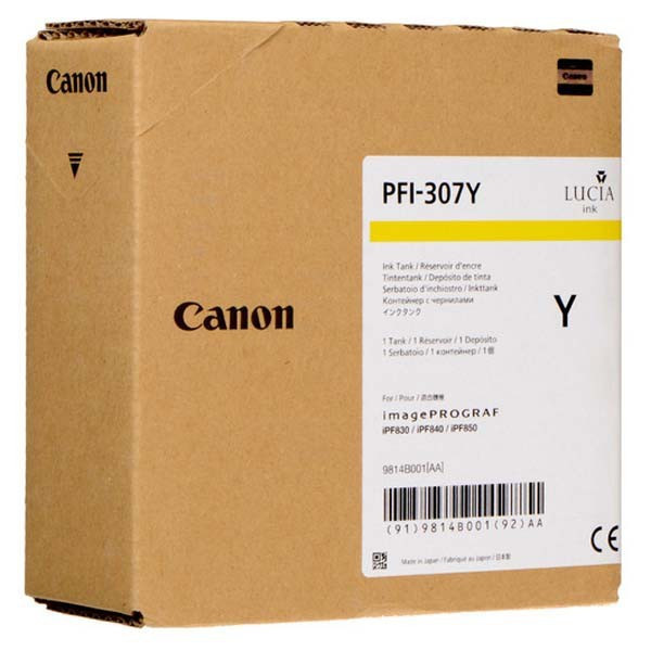 Cartus cerneala original Canon PFI307Y, CF9814B001AA, Yellow
