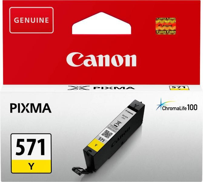 Cartus cerneala original Canon CLI571Y, BS0388C001AA, Yellow