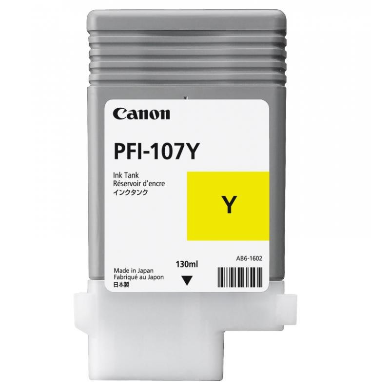 Cartus cerneala original Canon PFI107Y, CF6708B001AA, Yellow