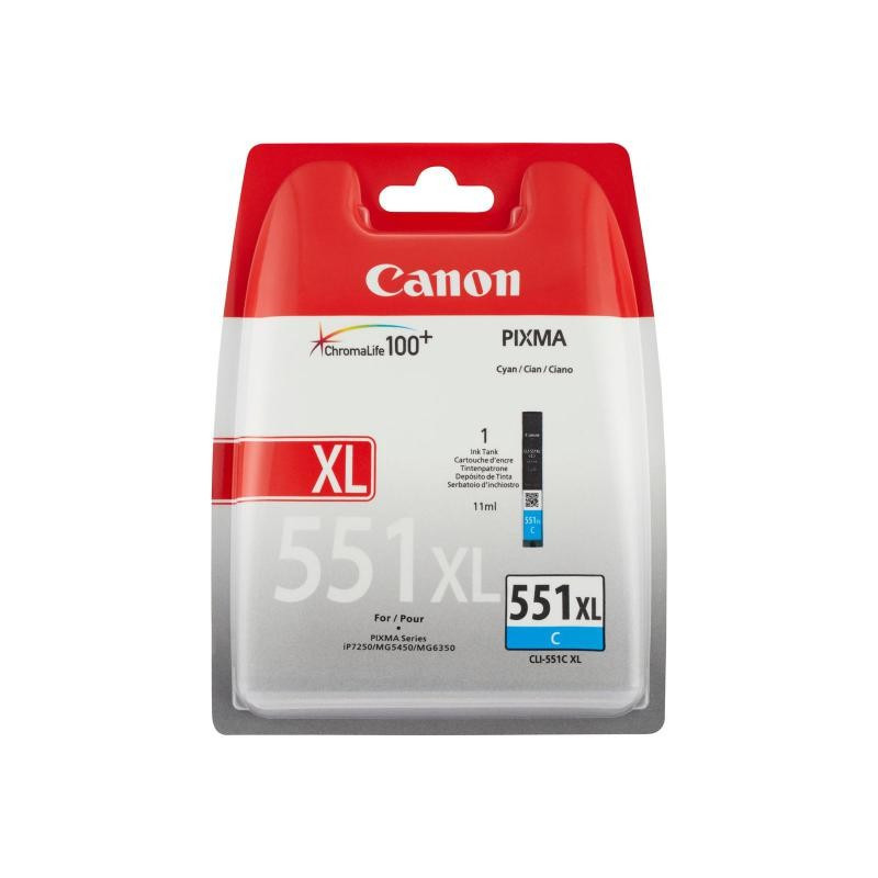 Cartus cerneala original Canon CLI551XL, BS6444B001AA, Cyan