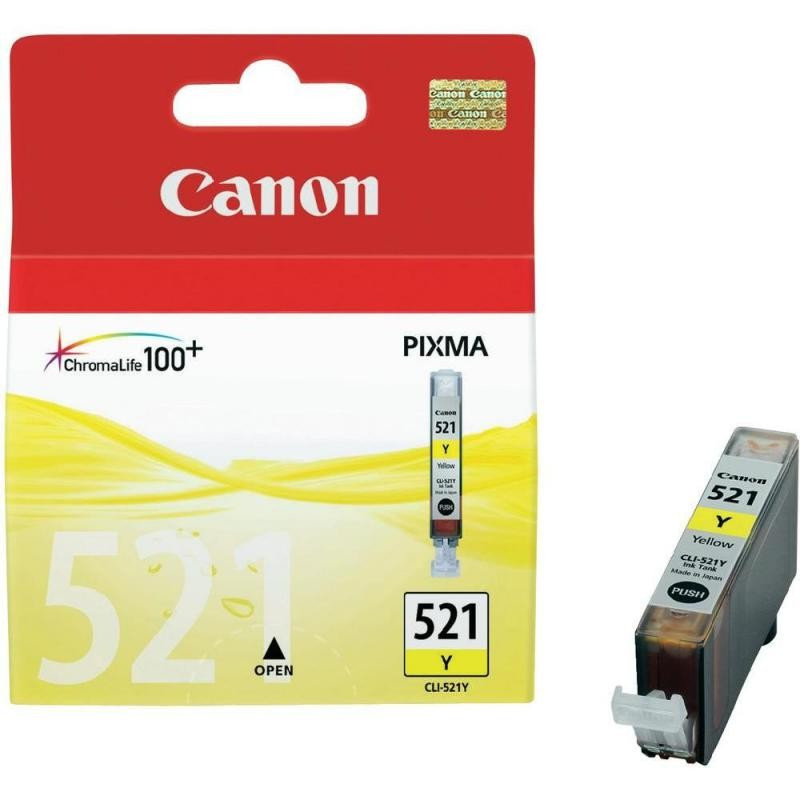 Cartus cerneala original Canon CLI521Y, BS2936B001AA, Yellow
