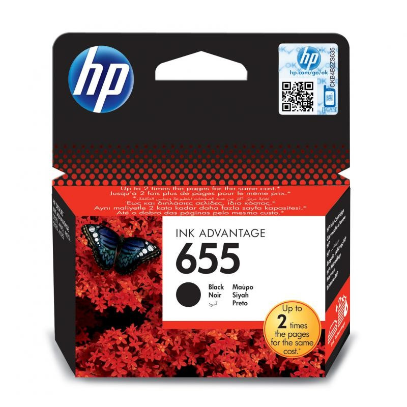 Cartus cerneala original HP 655 CZ109AE, Black