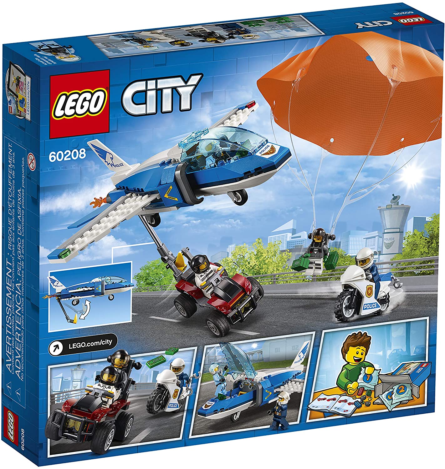 LEGO City Police: Arest cu parasutisti al politiei aeriene 60208