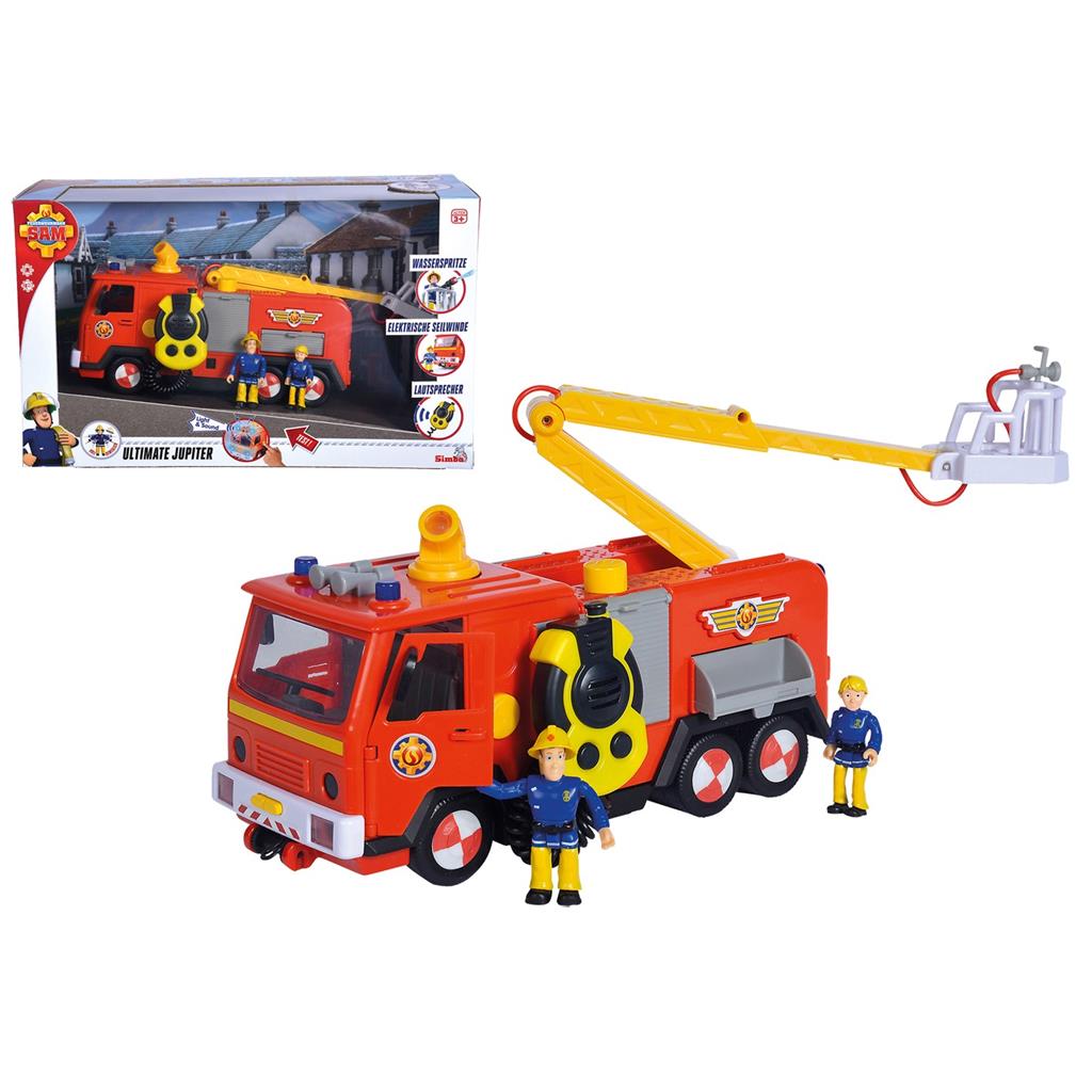 Masina de pompieri Simba Fireman Sam Mega Deluxe Jupiter cu 2 figurine si accesorii - 1 | YEO