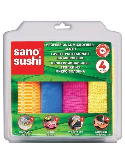 Laveta microfibre profesionala Sano Sushi 4buc