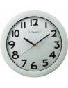 KF15589,Ceas de perete, D-28 cm, cifre arabe, cadran alb, rama plastic, Q-Connect Budapest