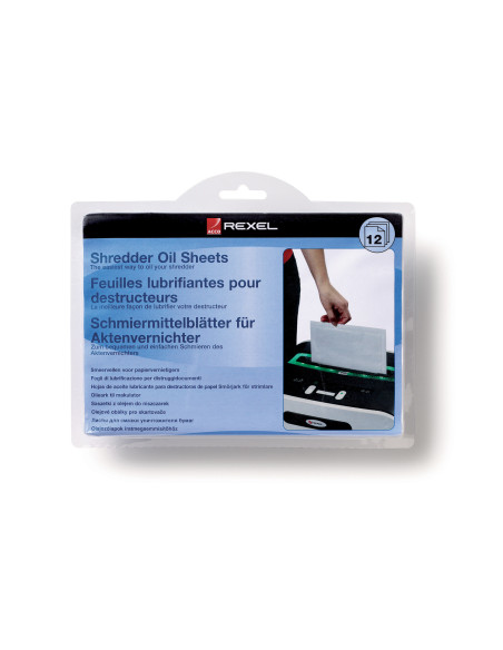 RX-2101948,Coli impregnate cu ulei pentru distrugator documente REXEL - 12 buc/set RX-2101948,Coli impregnate cu ulei pentru distrugator documente REXEL - 12 buc/set