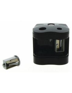 DW-2302332,Ascutitoare electrica dubla DERWENT Professional, cu baterii, pentru birou, negru 2