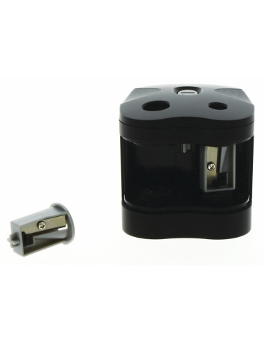 DW-2302332,Ascutitoare electrica dubla DERWENT Professional, cu baterii, pentru birou, negru