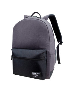 BL-BB-3527G,Rucsac BESTLIFE Audrey, 42x28x16cm, compartiment laptop 14.1 inch, gri 2