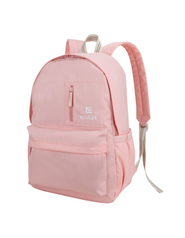 BL-BB-3591PI,Rucsac scola BESTLIFE Col-Rainbow, compartiment tableta si laptop 15.6 inch, roz