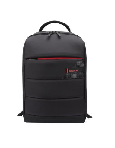 BL-BB-3335R,Rucsac BESTLIFE CPlus, 49x33x19cm, compartiment tableta si laptop 15.6 inch, negru/rosu