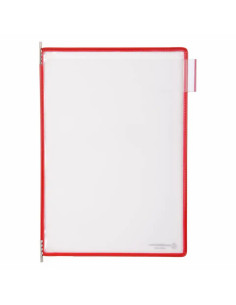 DJ-114003,Buzunare prezentare pentru display, A4, (10 buc/set), rama metalica, DJOIS - rosu 2