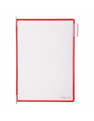 DJ-114003,Buzunare prezentare pentru display, A4, (10 buc/set), rama metalica, DJOIS - rosu