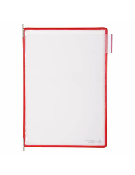 DJ-114003,Buzunare prezentare pentru display, A4, (10 buc/set), rama metalica, DJOIS - rosu