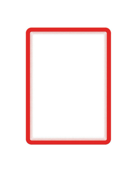 DJ-194903,Buzunar magnetic pentru documente A4, cu rama color, 2 buc/set, DJOIS - rama rosie