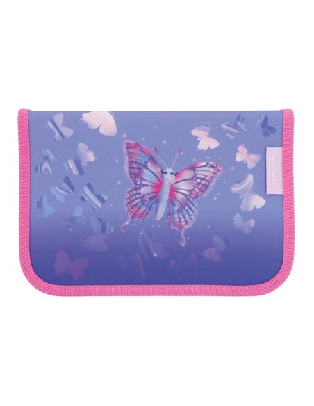 Ghiozdan scoala echipat Herlitz Loop Plus, Motiv Butterfly paradise