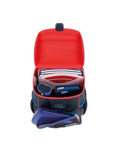 Ghiozdan scoala echipat Herlitz Loop Plus, Motiv High speed Ghiozdan scoala echipat Herlitz Loop Plus, Motiv High speed