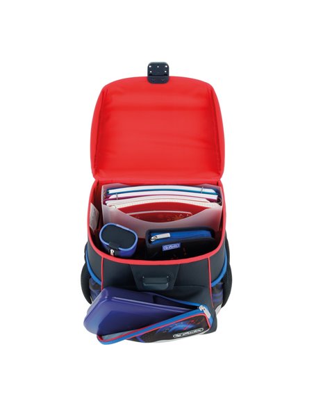 Ghiozdan scoala echipat Herlitz Loop Plus, Motiv High speed Ghiozdan scoala echipat Herlitz Loop Plus, Motiv High speed