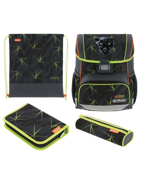 Ghiozdan scoala echipat Herlitz Loop Plus, Motiv Wild life