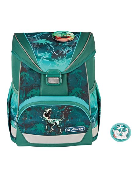 Ghiozdan scoala Herlitz UltraLight 9494650, Motiv Green rex Ghiozdan scoala Herlitz UltraLight 9494650, Motiv Green rex