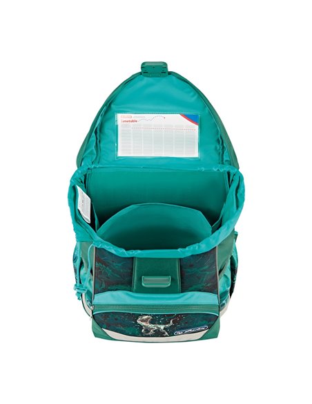 Ghiozdan scoala Herlitz UltraLight 9494650, Motiv Green rex Ghiozdan scoala Herlitz UltraLight 9494650, Motiv Green rex